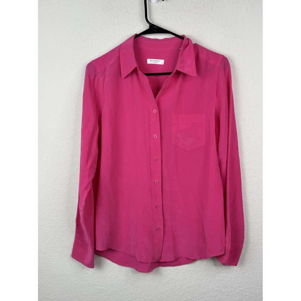 Equipment Femme 100% Silk Blouse‎ Shirt Top Sz S Career Contemporary Valentine